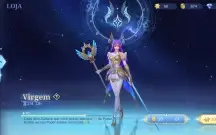 Conta com 115 skins, 67 heróis, nível celestial 31