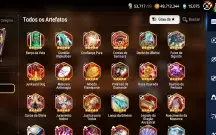 Conta de epic seven com 3 ML+ 15 k de gemas+ 900 folhas