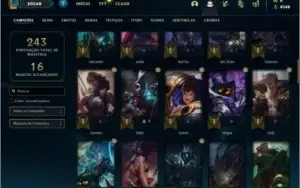 Conta prata 3 com 75 Champs, 30 skins, 6 Cromas, 115 Icones,