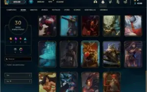 Conta prata 3 com 75 Champs, 30 skins, 6 Cromas, 115 Icones,