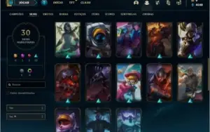 Conta prata 3 com 75 Champs, 30 skins, 6 Cromas, 115 Icones,