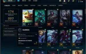 Conta platina 3 com 94 champs e 103 skins ( 3 Ultimates )