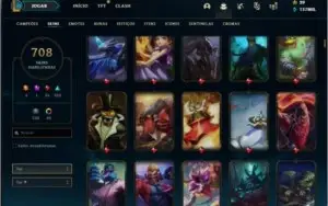 708 skins, todos os champs 130k EA