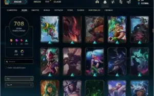 708 skins, todos os champs 130k EA