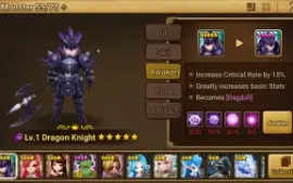 Reroll Summoners War lvl10 com Dragon Knight Dark - Ragdoll
