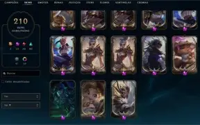 Conta LoL 23 skins prestígio diamante 2 - League of Legends