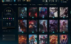 Bronze 4 com TODOS os champs e 134 Skins ( ADC / SUP / TOP )