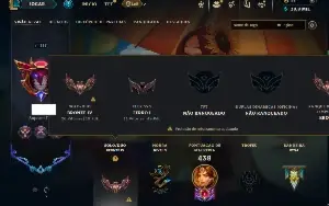 Bronze 4 com TODOS os champs e 134 Skins ( ADC / SUP / TOP )
