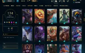 Bronze 4 com TODOS os champs e 134 Skins ( ADC / SUP / TOP )