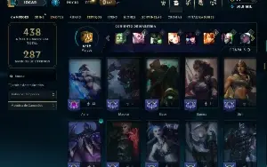 Bronze 4 com TODOS os champs e 134 Skins ( ADC / SUP / TOP )