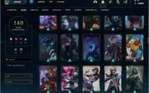 Conta ouro 1 com TODOS os champs, 140 skins + 2 Prestigios