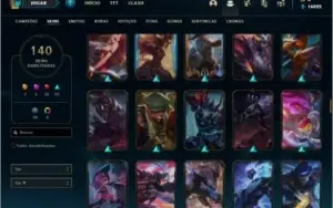 Conta ouro 1 com TODOS os champs, 140 skins + 2 Prestigios
