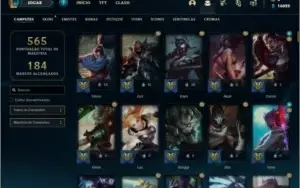 Conta ouro 1 com TODOS os champs, 140 skins + 2 Prestigios