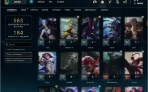 Conta ouro 1 com TODOS os champs, 140 skins + 2 Prestigios