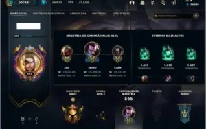 Conta ouro 1 com TODOS os champs, 140 skins + 2 Prestigios
