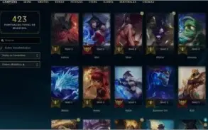 CONTA PLATINA LOL S9 TODOS CAMPEOES
