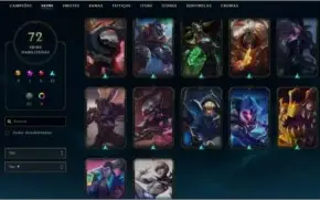 CONTA PLATINA LOL S9 TODOS CAMPEOES