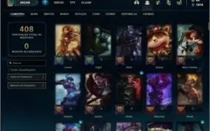 Conta bronze 3 com 101 skins e 150 champs (criada em 2012)