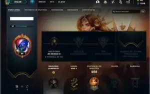 Conta bronze 3 com 101 skins e 150 champs (criada em 2012)