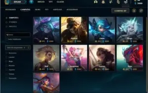 Conta ouro 4 com 155 champs e 231 skins Criada em 2013
