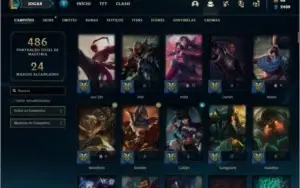 Conta ouro 4 com 155 champs e 231 skins Criada em 2013