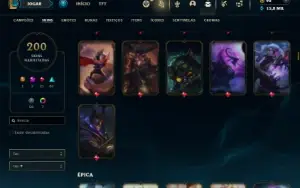 Prata 4 com TODOS os champs e 200 Skins ( Nivel 693 )