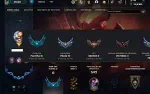 Prata 4 com TODOS os champs e 200 Skins ( Nivel 693 )