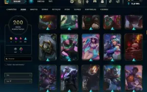 Prata 4 com TODOS os champs e 200 Skins ( Nivel 693 )