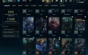 Prata 4 com TODOS os champs e 200 Skins ( Nivel 693 )