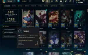 Prata 4 com TODOS os champs e 200 Skins ( Nivel 693 )