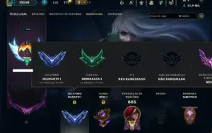 Diamante 1 com TODOS os Champs e 84 Skins ( 75 PDL )