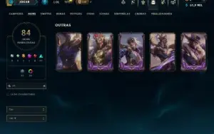 Diamante 1 com TODOS os Champs e 84 Skins ( 75 PDL )