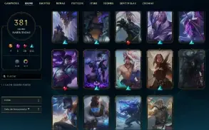 Platina 1 com TODOS os champs e 383 Skins ( MONO ADC )