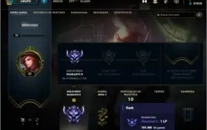 CONTA LOL DIAMANTE II 78% WINRATE 30K  ESSÊNCIA AZUL