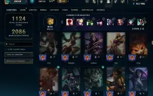 Ouro 4 com TODOS os champs e 257 Skins (MAIN JG / ADC / MID)