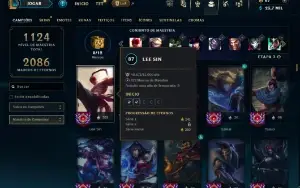 Ouro 4 com TODOS os champs e 257 Skins (MAIN JG / ADC / MID)