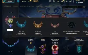 Ouro 4 com TODOS os champs e 257 Skins (MAIN JG / ADC / MID)