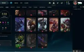 Conta League of Legends nivel 206|1521EL|331skins|604icones