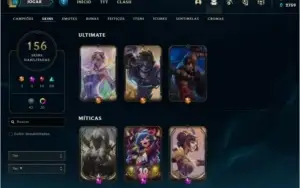 CONTA COM 156 SKINS (3 ULTIMATE + 2 PRESTÍGIOS)
