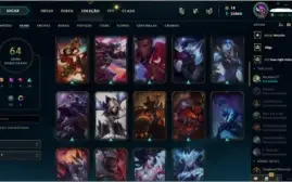 CONTA PRATA 2 COM 111 CAMPEOES E 64 SKINS