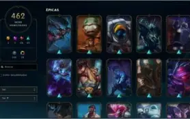 Conta league of legends 462 skins