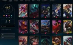 Conta league of legends 462 skins