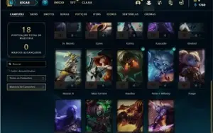 Conta ouro 1 com 24 Champs e 1 skin + 1 Fragmento Ultimate