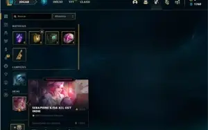 Conta ouro 1 com 24 Champs e 1 skin + 1 Fragmento Ultimate
