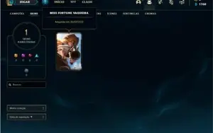 Conta ouro 1 com 24 Champs e 1 skin + 1 Fragmento Ultimate