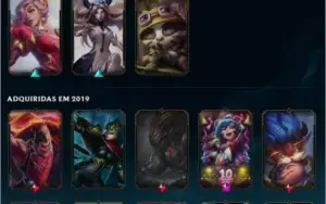 Conta de League Of Legends com 26 skins, nivel 140