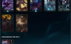 Conta de League Of Legends com 26 skins, nivel 140