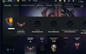 Conta bronze 1 com 60 Champs e 17 Skins