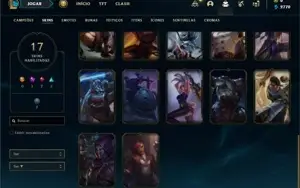 Conta bronze 1 com 60 Champs e 17 Skins