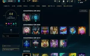 Platina 1 com 35 Champs e 4 Skins +9 Fragmentos